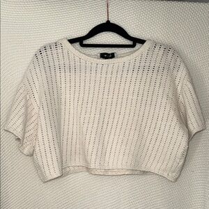 Sadie & Sage Cream Knit Crop Top